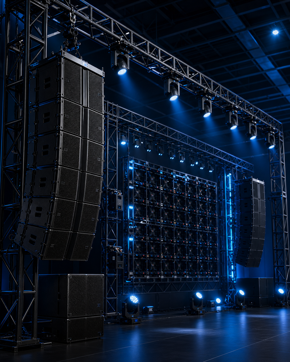 舞台桁架、吊挂和现场搭建设备展示